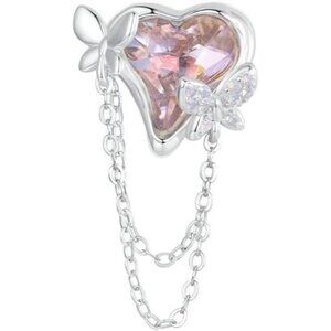 Purple Heart Fun 925 Sterling Silver Charms for Bracelets